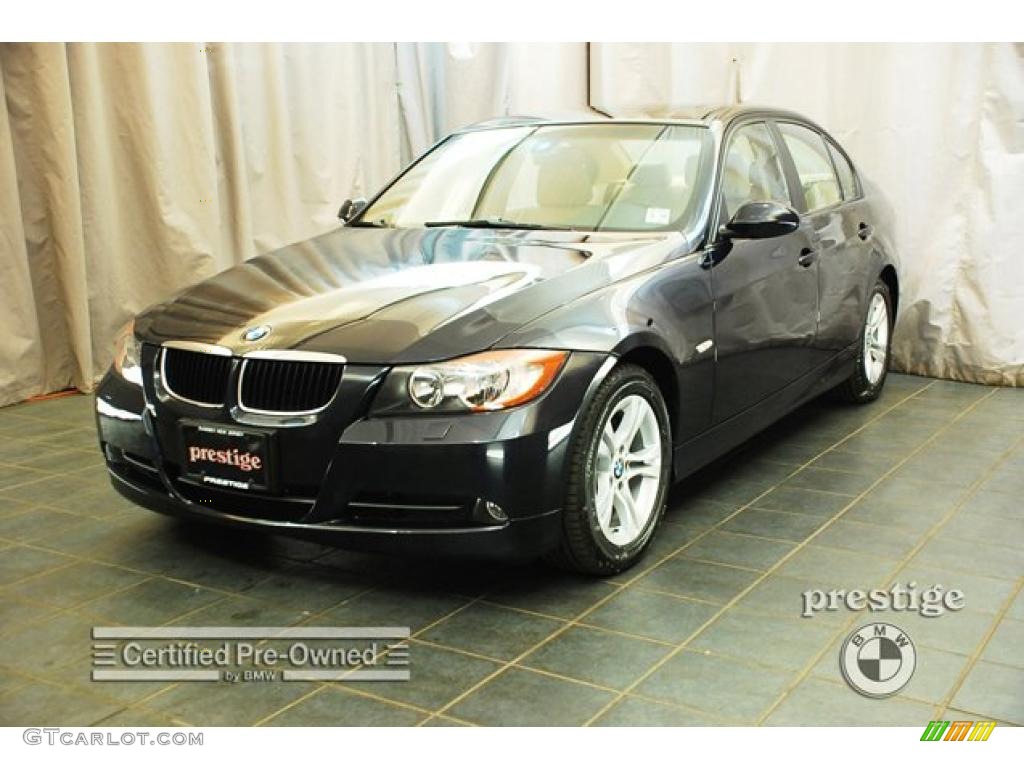 2008 3 Series 328xi Sedan - Monaco Blue Metallic / Beige photo #1