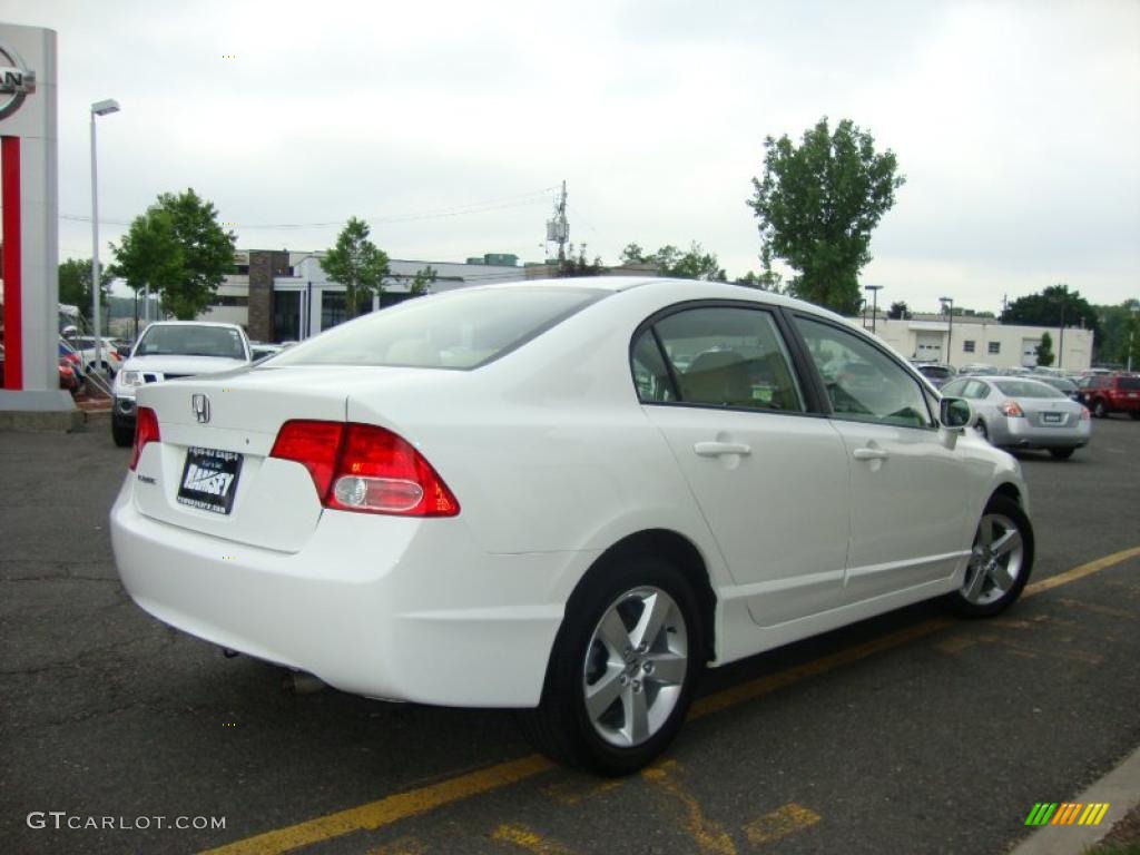 2007 Civic EX Sedan - Taffeta White / Ivory photo #11