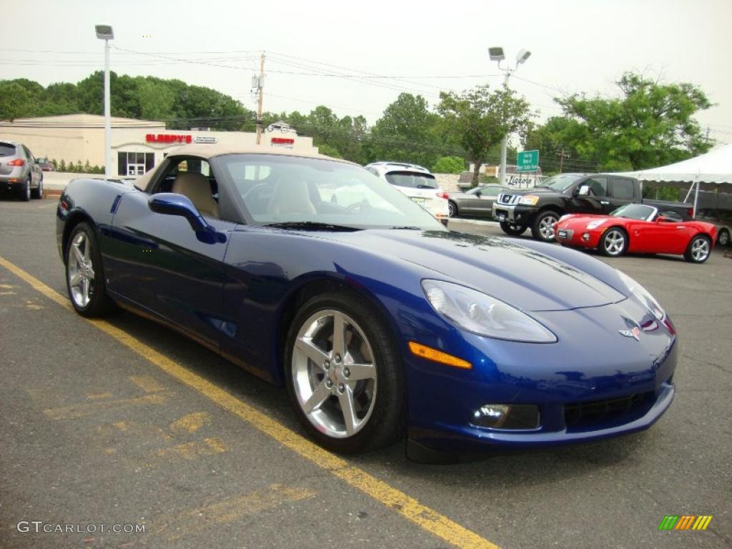 2006 Corvette Convertible - LeMans Blue Metallic / Cashmere Beige photo #25