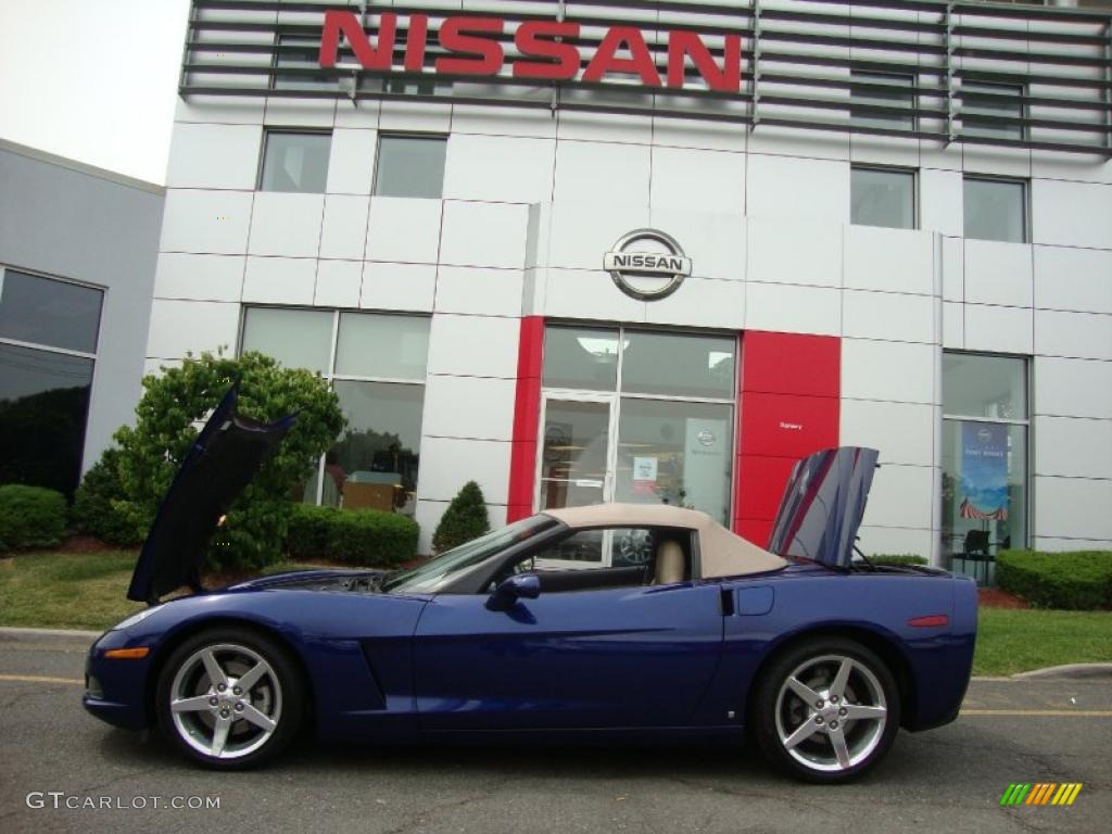 2006 Corvette Convertible - LeMans Blue Metallic / Cashmere Beige photo #38