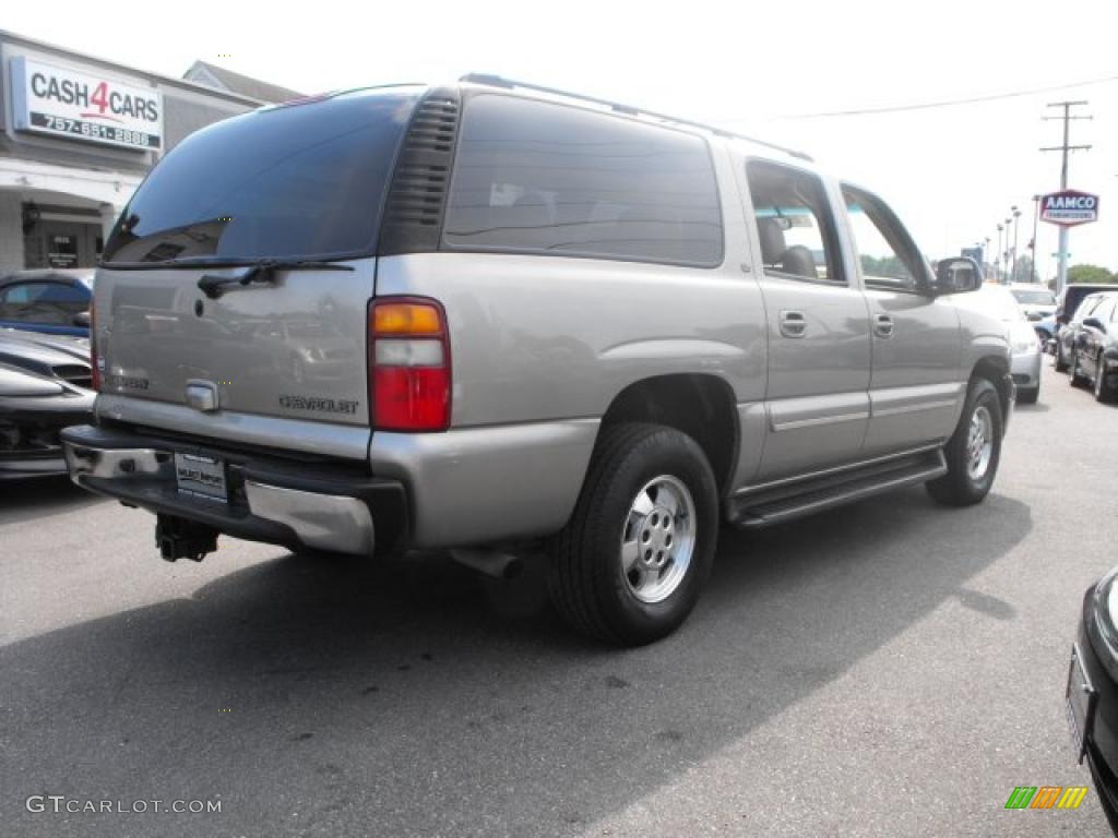 2003 Suburban 1500 LT 4x4 - Light Pewter Metallic / Tan/Neutral photo #4