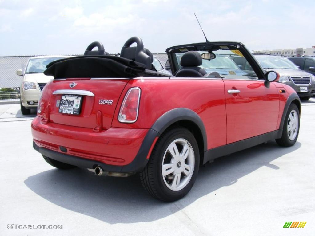 2006 Cooper Convertible - Chili Red / Black/Panther Black photo #5