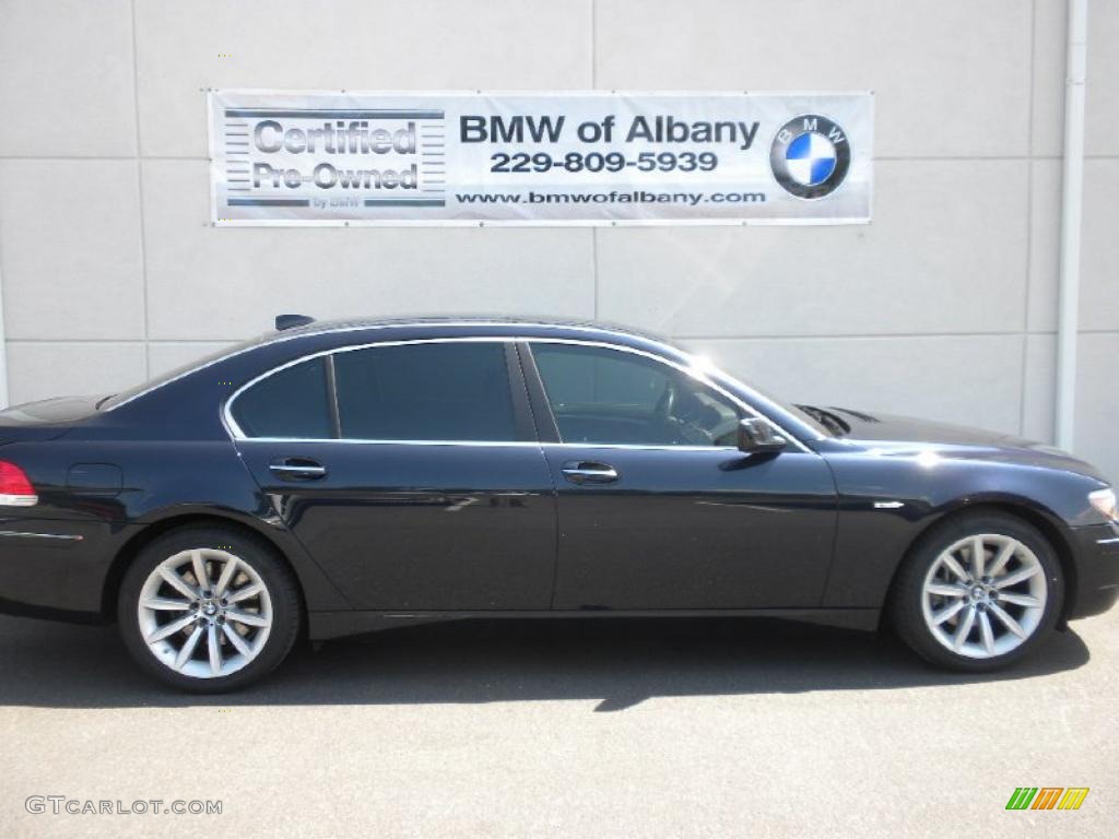 2007 7 Series 750Li Sedan - Monaco Blue Metallic / Black photo #25