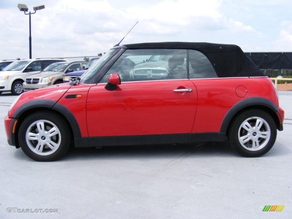 2006 Cooper Convertible - Chili Red / Black/Panther Black photo #28