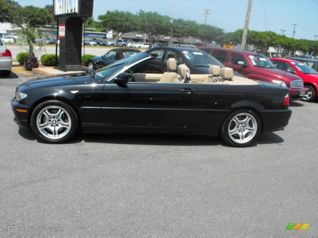 2004 3 Series 330i Convertible - Jet Black / Sand photo #8