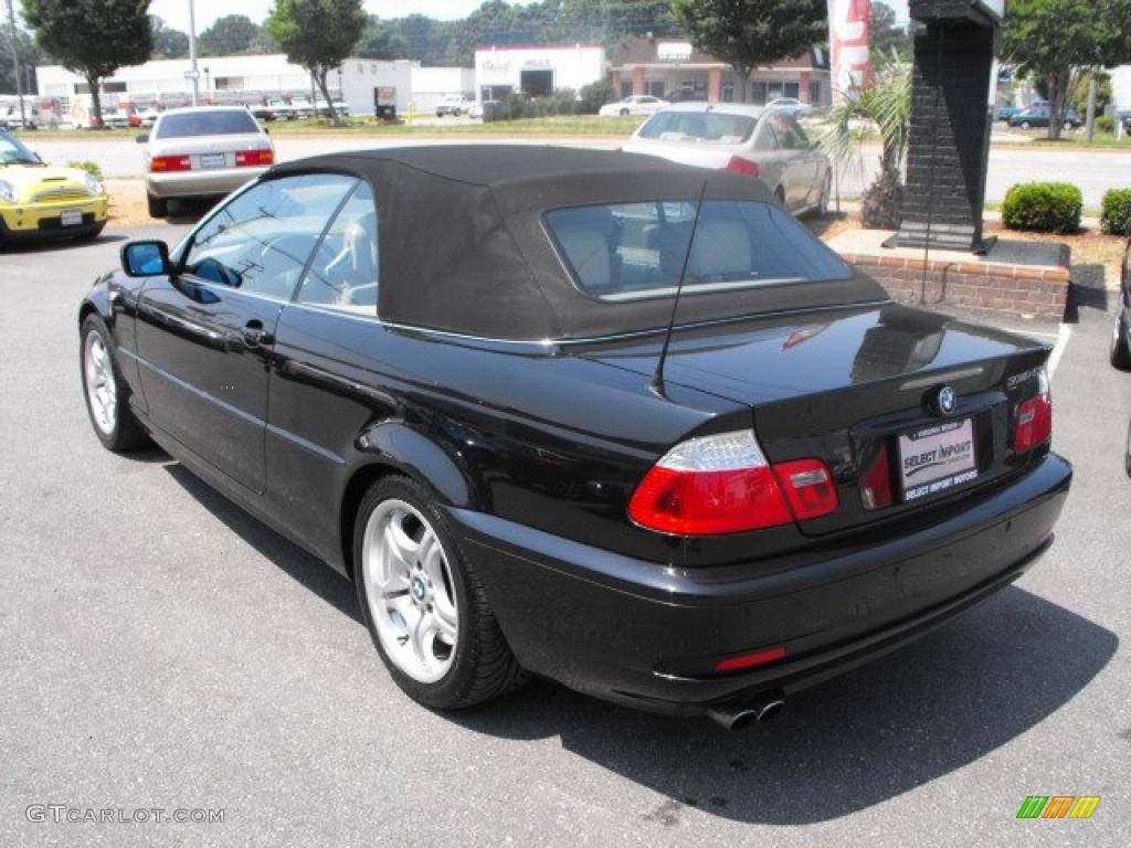 2004 3 Series 330i Convertible - Jet Black / Sand photo #27