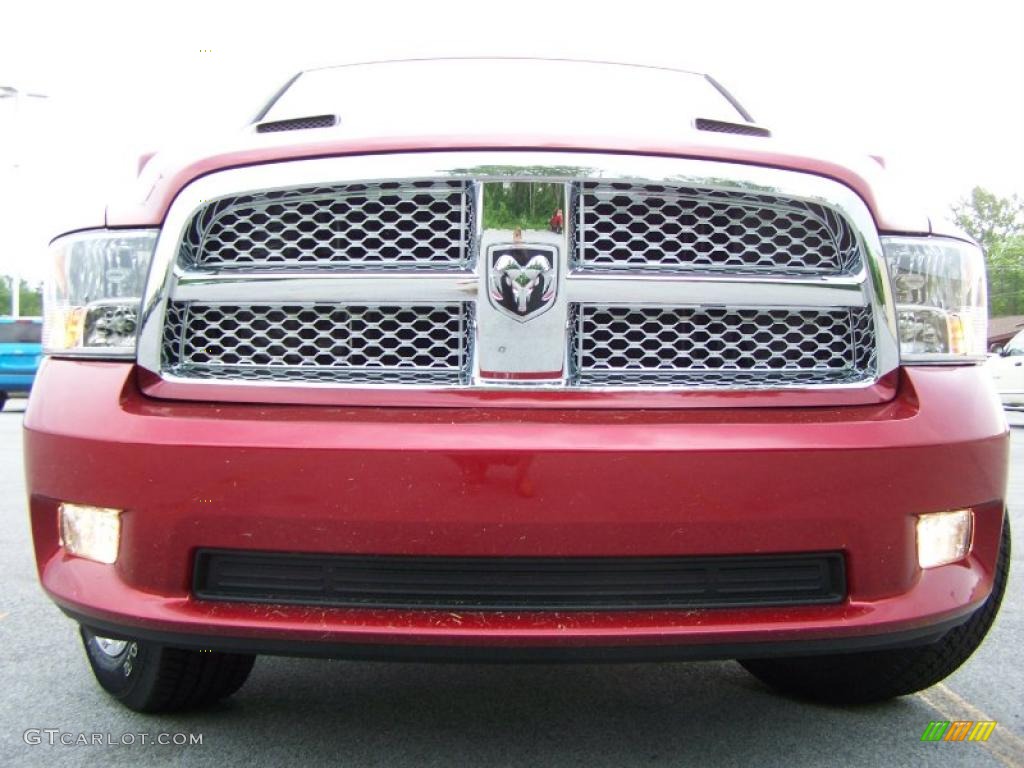 2010 Ram 1500 Sport Quad Cab 4x4 - Inferno Red Crystal Pearl / Dark Slate Gray photo #3