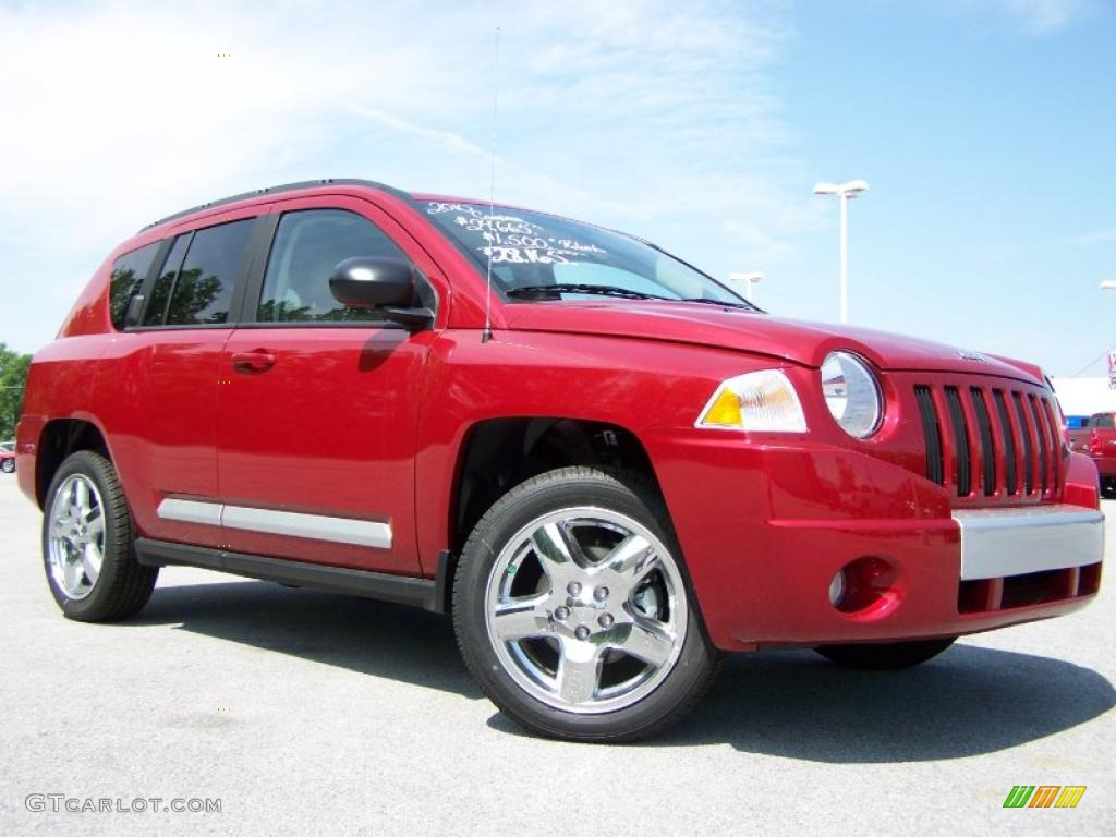 2010 Compass Limited 4x4 - Inferno Red Crystal Pearl / Dark Slate Gray/Light Pebble Beige photo #1