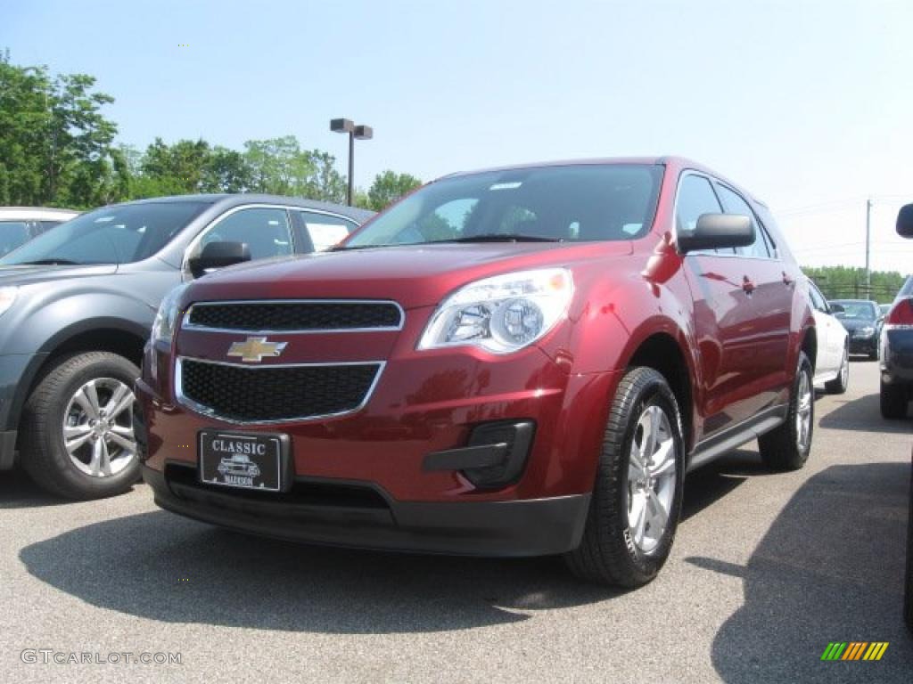 2010 Equinox LS AWD - Cardinal Red Metallic / Jet Black/Light Titanium photo #1