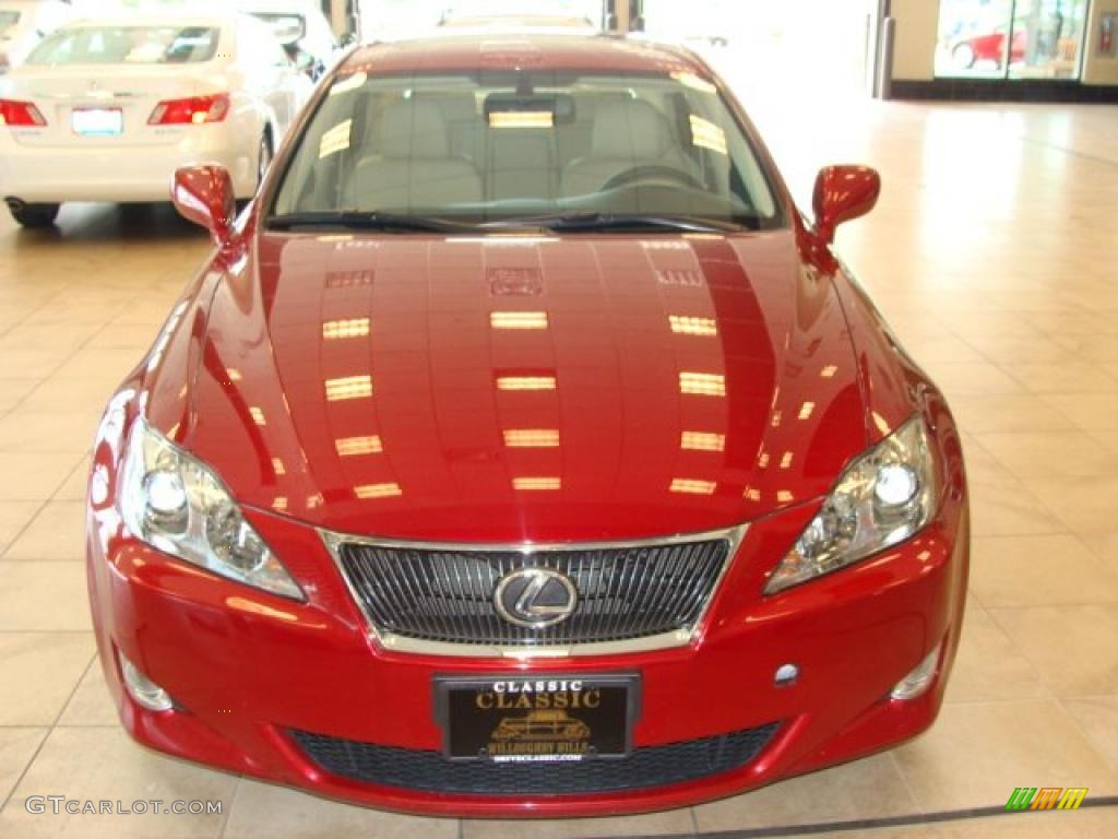 2008 IS 250 AWD - Matador Red Mica / Cashmere Beige photo #2