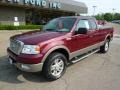 2004 Dark Toreador Red Metallic Ford F150 Lariat SuperCab 4x4  photo #8