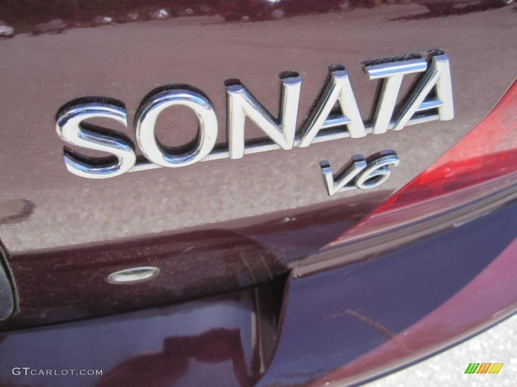 2004 Sonata V6 - Ruby Red / Beige photo #4