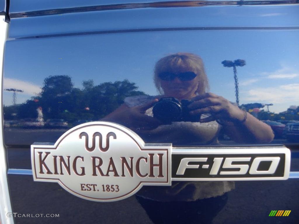 2010 F150 King Ranch SuperCrew 4x4 - Dark Blue Pearl Metallic / Chapparal Leather photo #16
