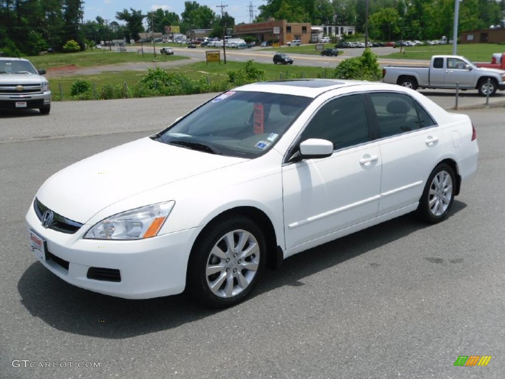 2006 Accord EX-L V6 Sedan - Taffeta White / Ivory photo #1