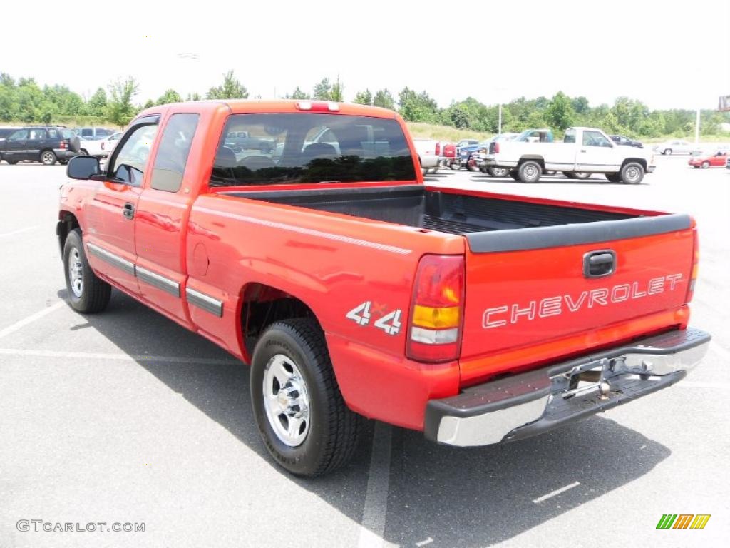 1999 Silverado 1500 LS Extended Cab 4x4 - Victory Red / Graphite photo #2