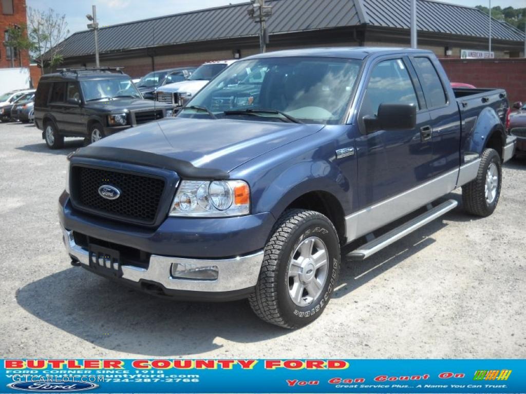 2004 F150 XLT SuperCab 4x4 - True Blue Metallic / Dark Flint photo #17