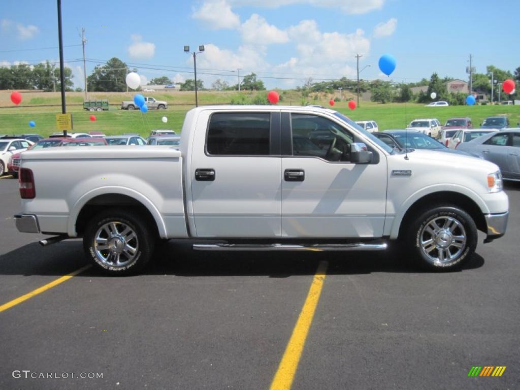 2006 F150 Lariat SuperCrew - Oxford White / Tan photo #3