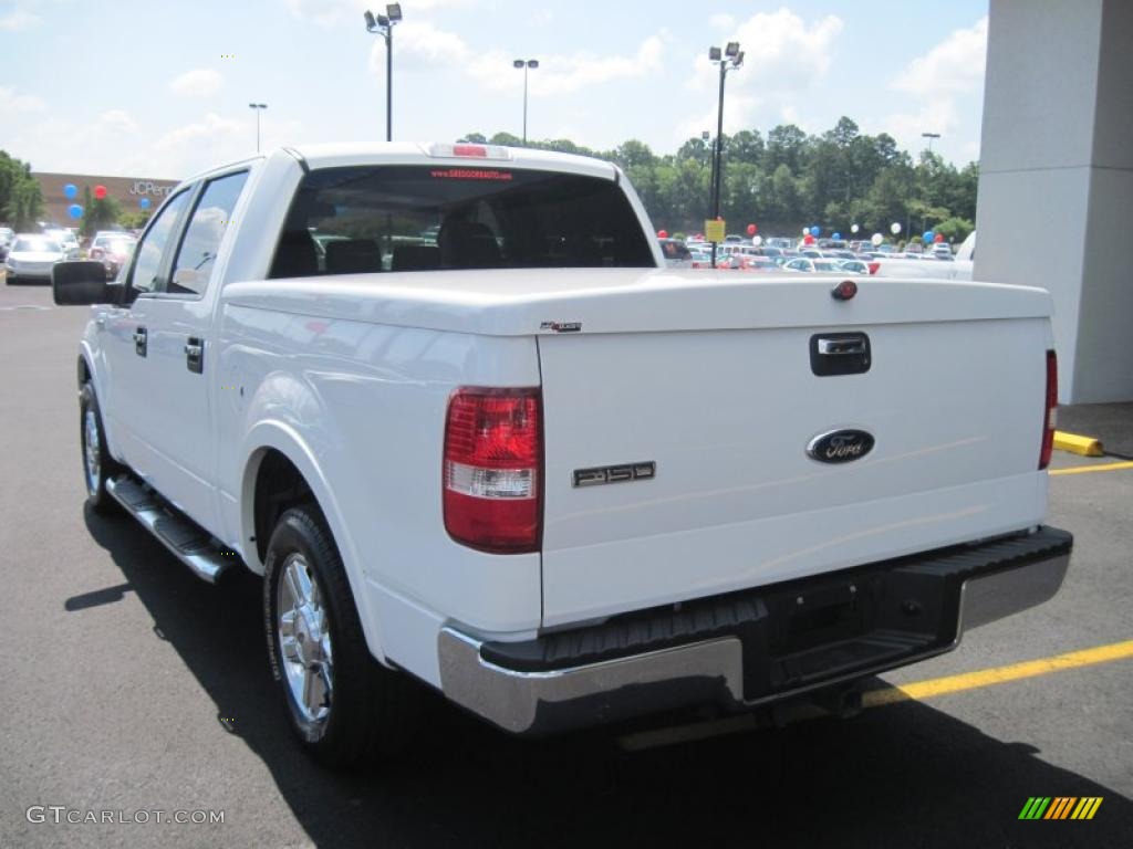 2006 F150 Lariat SuperCrew - Oxford White / Tan photo #5