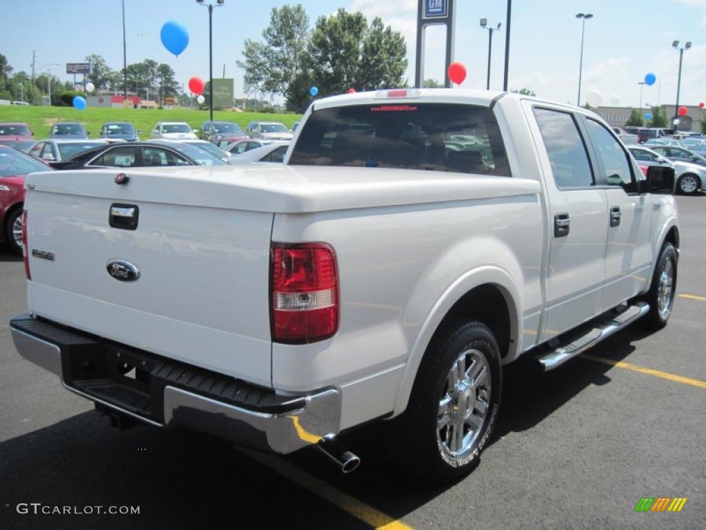 2006 F150 Lariat SuperCrew - Oxford White / Tan photo #6