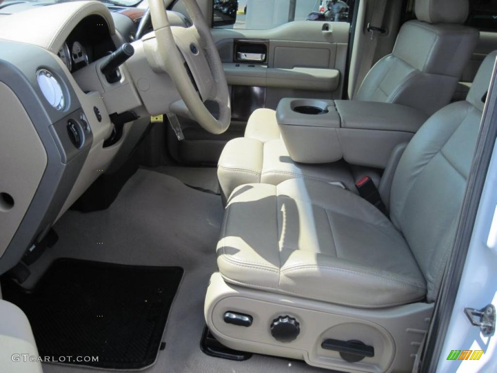 2006 F150 Lariat SuperCrew - Oxford White / Tan photo #10