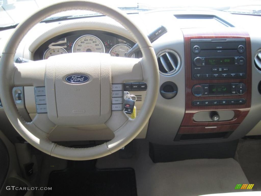 2006 F150 Lariat SuperCrew - Oxford White / Tan photo #12