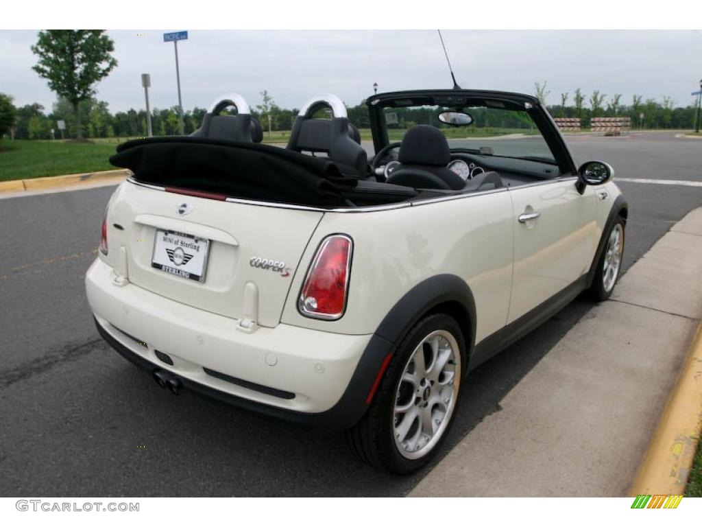 2006 Cooper S Convertible - Pepper White / Grey/Panther Black photo #6