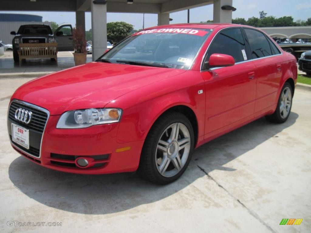 2007 A4 2.0T Sedan - Brilliant Red / Ebony photo #1