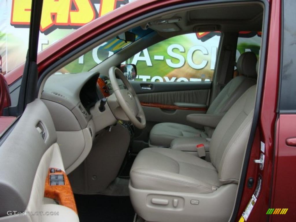 2007 Sienna XLE - Salsa Red Pearl / Taupe photo #7