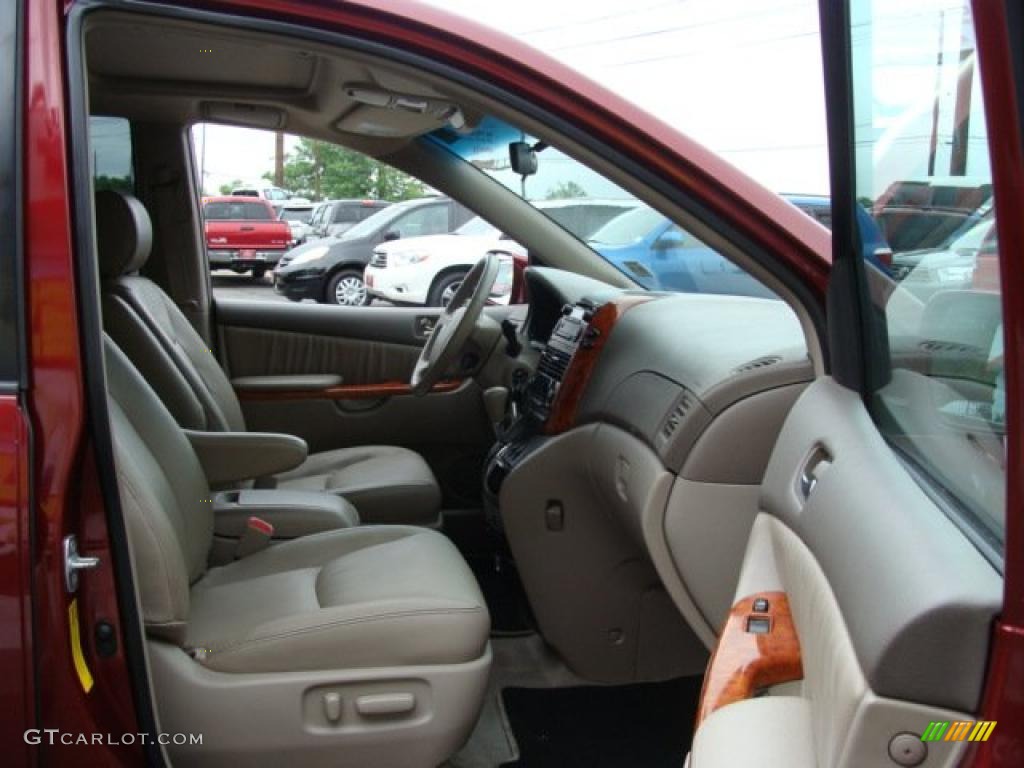 2007 Sienna XLE - Salsa Red Pearl / Taupe photo #8