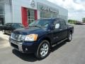 2008 Majestic Blue Nissan Titan LE Crew Cab 4x4  photo #1