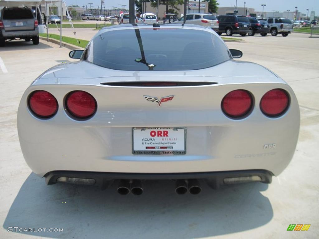 2005 Corvette Coupe - Machine Silver / Red photo #6