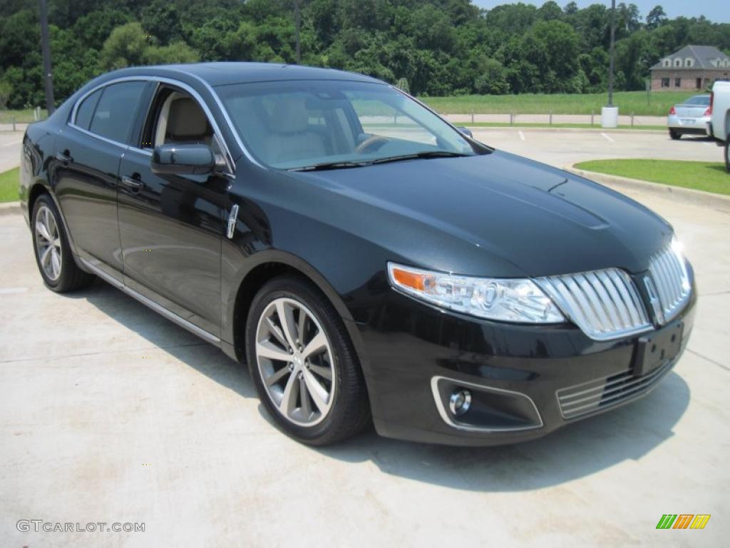 2009 MKS Sedan - Tuxedo Black Metallic / Light Camel photo #2