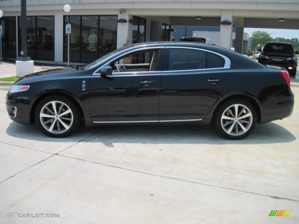 2009 MKS Sedan - Tuxedo Black Metallic / Light Camel photo #3