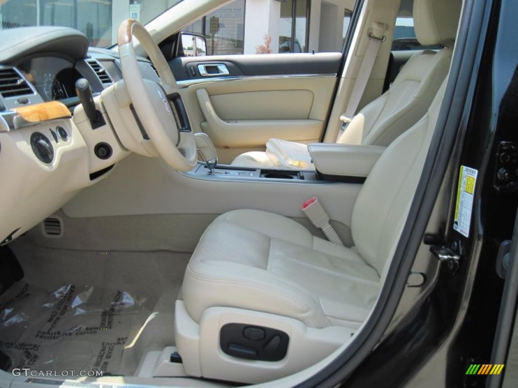 2009 MKS Sedan - Tuxedo Black Metallic / Light Camel photo #8