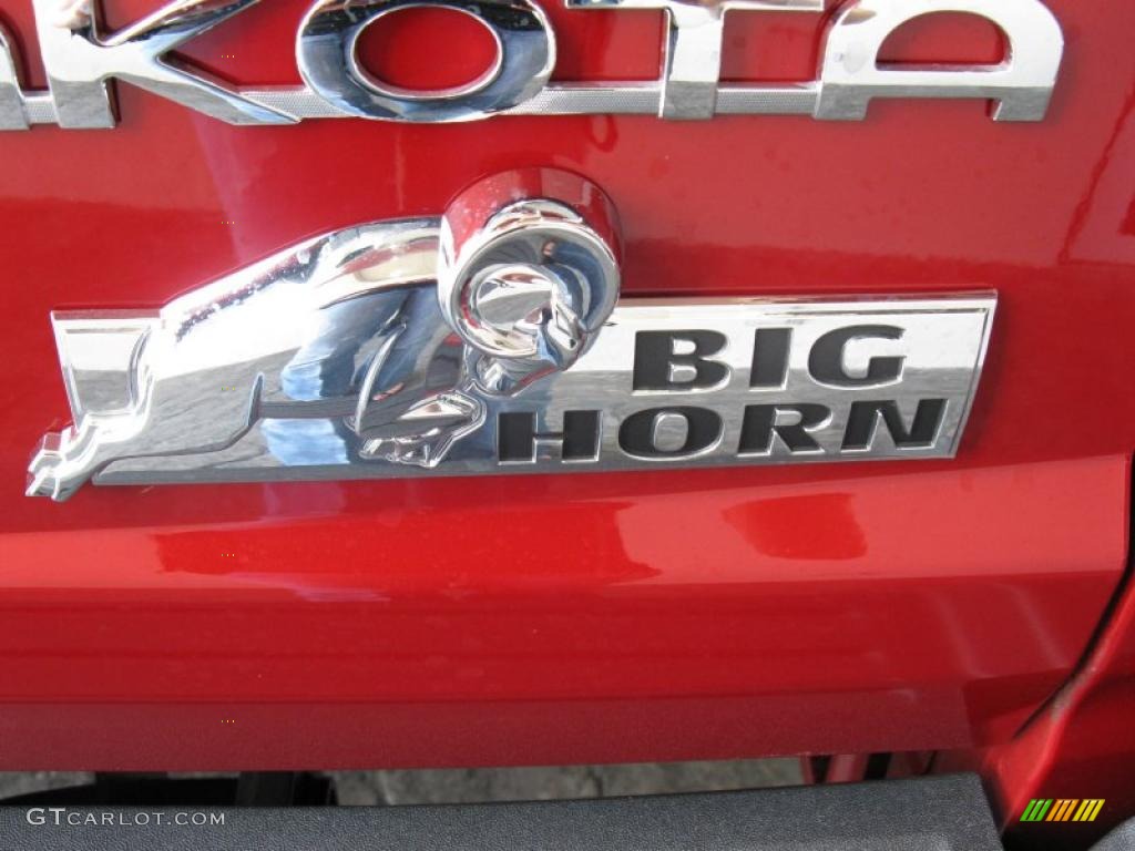 2010 Dakota Big Horn Crew Cab - Inferno Red Crystal Pearl / Dark Slate Gray/Medium Slate Gray photo #7
