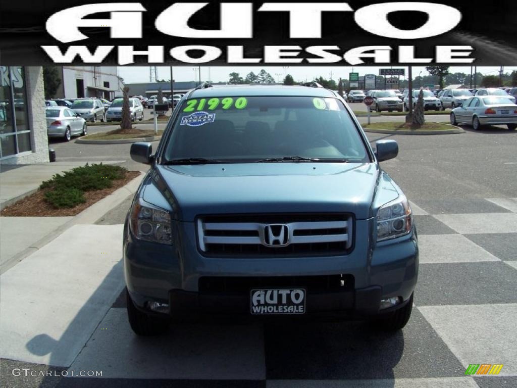 2007 Pilot EX-L - Steel Blue Metallic / Gray photo #2