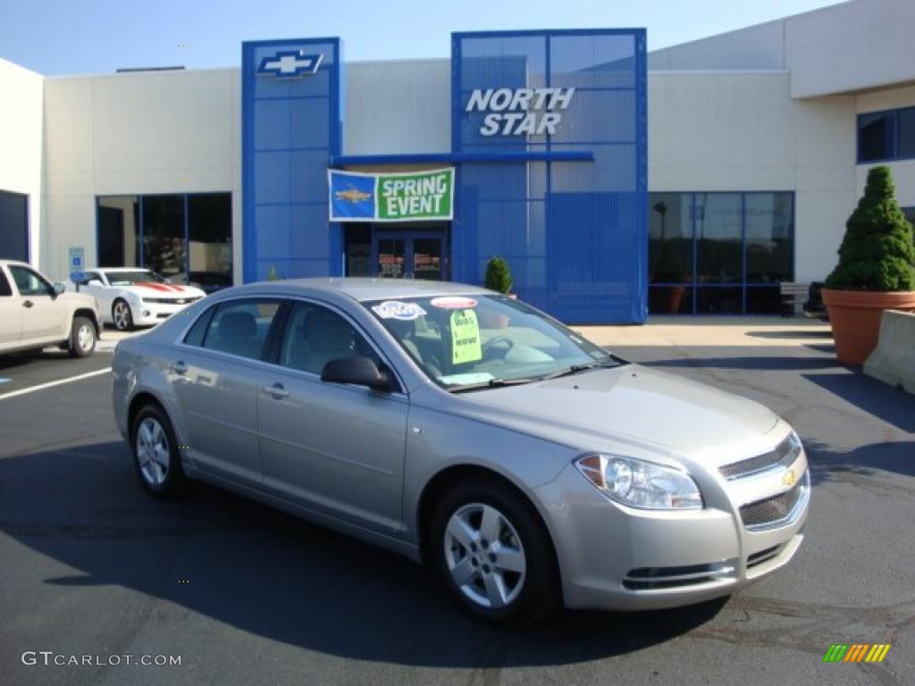 2008 Malibu LS Sedan - Silverstone Metallic / Titanium Gray photo #1