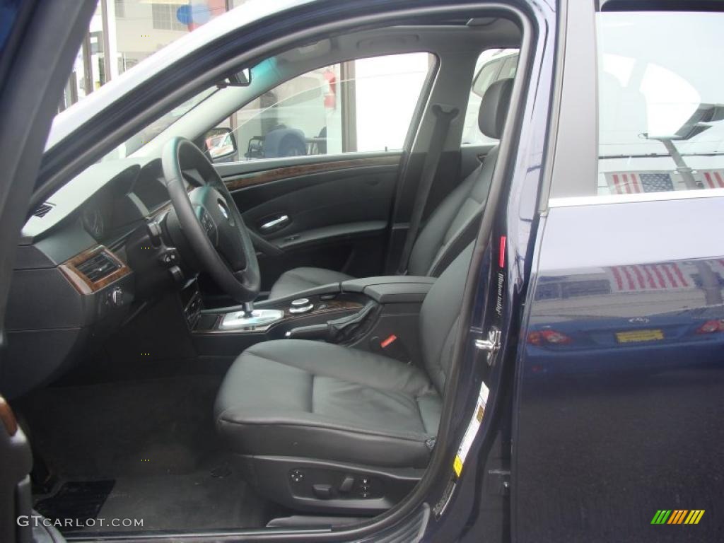 2008 5 Series 528xi Sedan - Monaco Blue Metallic / Black photo #12