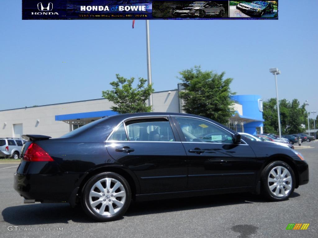 2007 Accord EX-L V6 Sedan - Nighthawk Black Pearl / Black photo #2