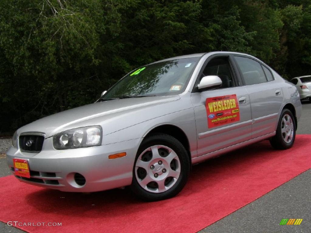 2002 Elantra GLS Sedan - Silver Pewter / Gray photo #1