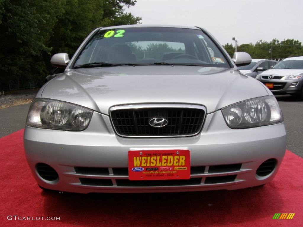 2002 Elantra GLS Sedan - Silver Pewter / Gray photo #4