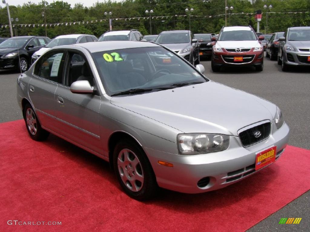 2002 Elantra GLS Sedan - Silver Pewter / Gray photo #5