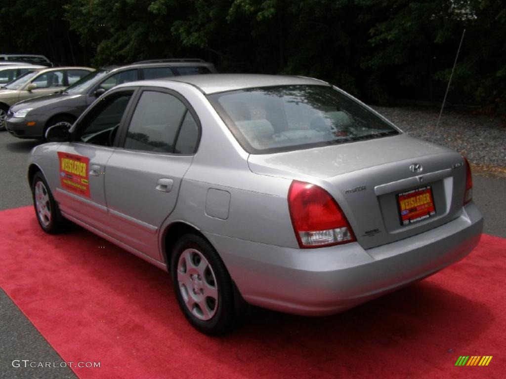 2002 Elantra GLS Sedan - Silver Pewter / Gray photo #8