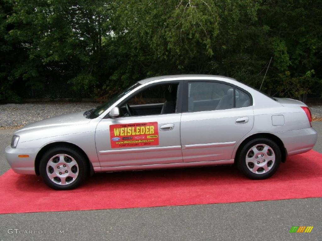 2002 Elantra GLS Sedan - Silver Pewter / Gray photo #9