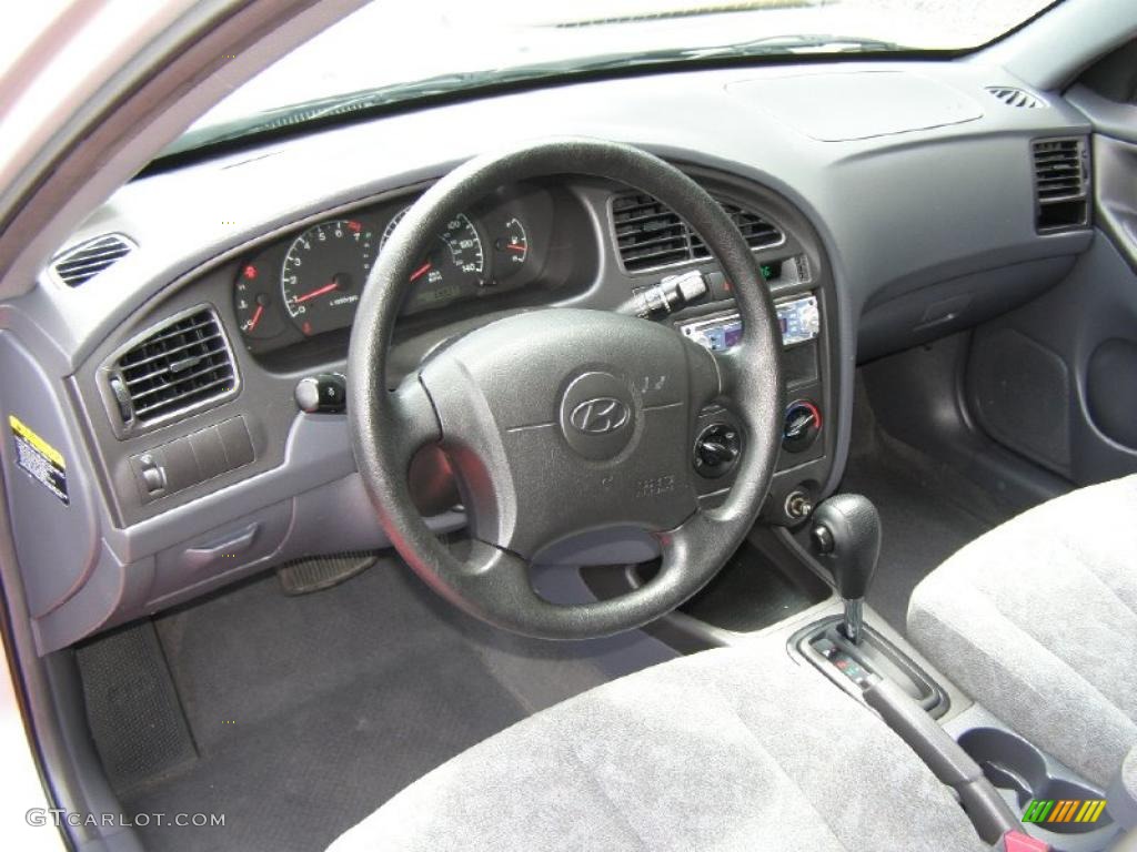2002 Elantra GLS Sedan - Silver Pewter / Gray photo #10