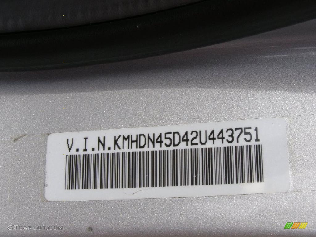 2002 Elantra GLS Sedan - Silver Pewter / Gray photo #14