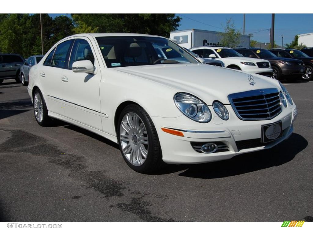 2008 E 350 Sedan - Arctic White / Cashmere photo #1