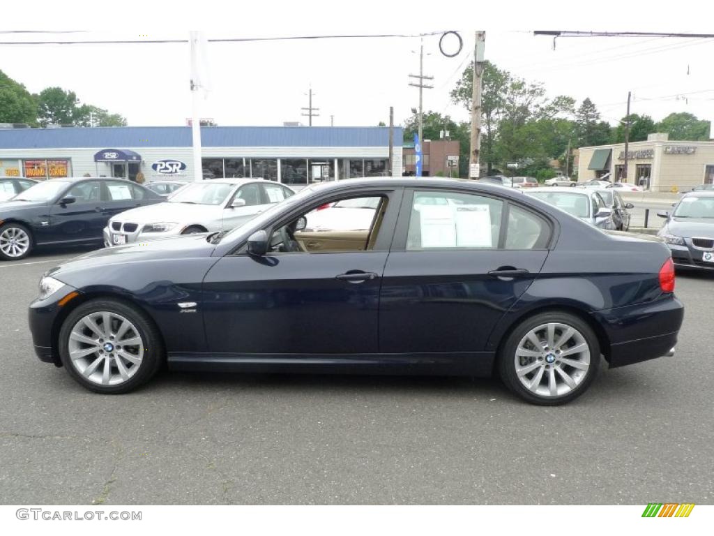 2010 3 Series 328i xDrive Sedan - Monaco Blue Metallic / Beige photo #6