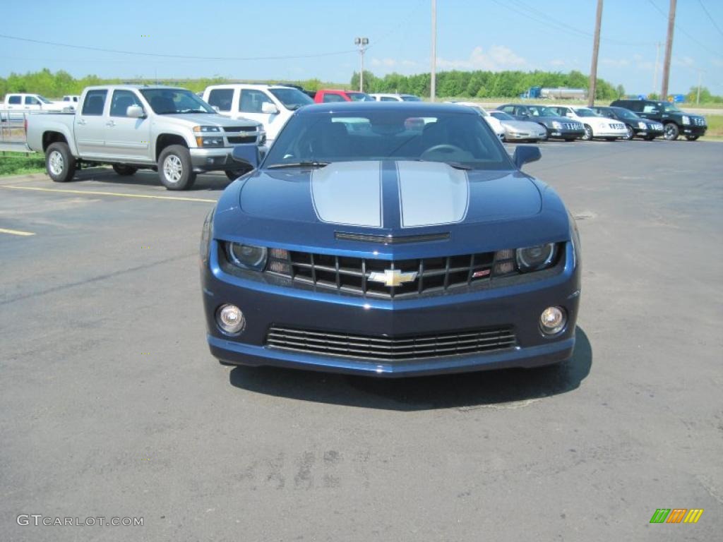 2010 Camaro SS/RS Coupe - Imperial Blue Metallic / Black photo #2