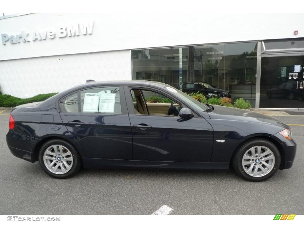 2007 3 Series 328xi Sedan - Monaco Blue Metallic / Cream Beige photo #2
